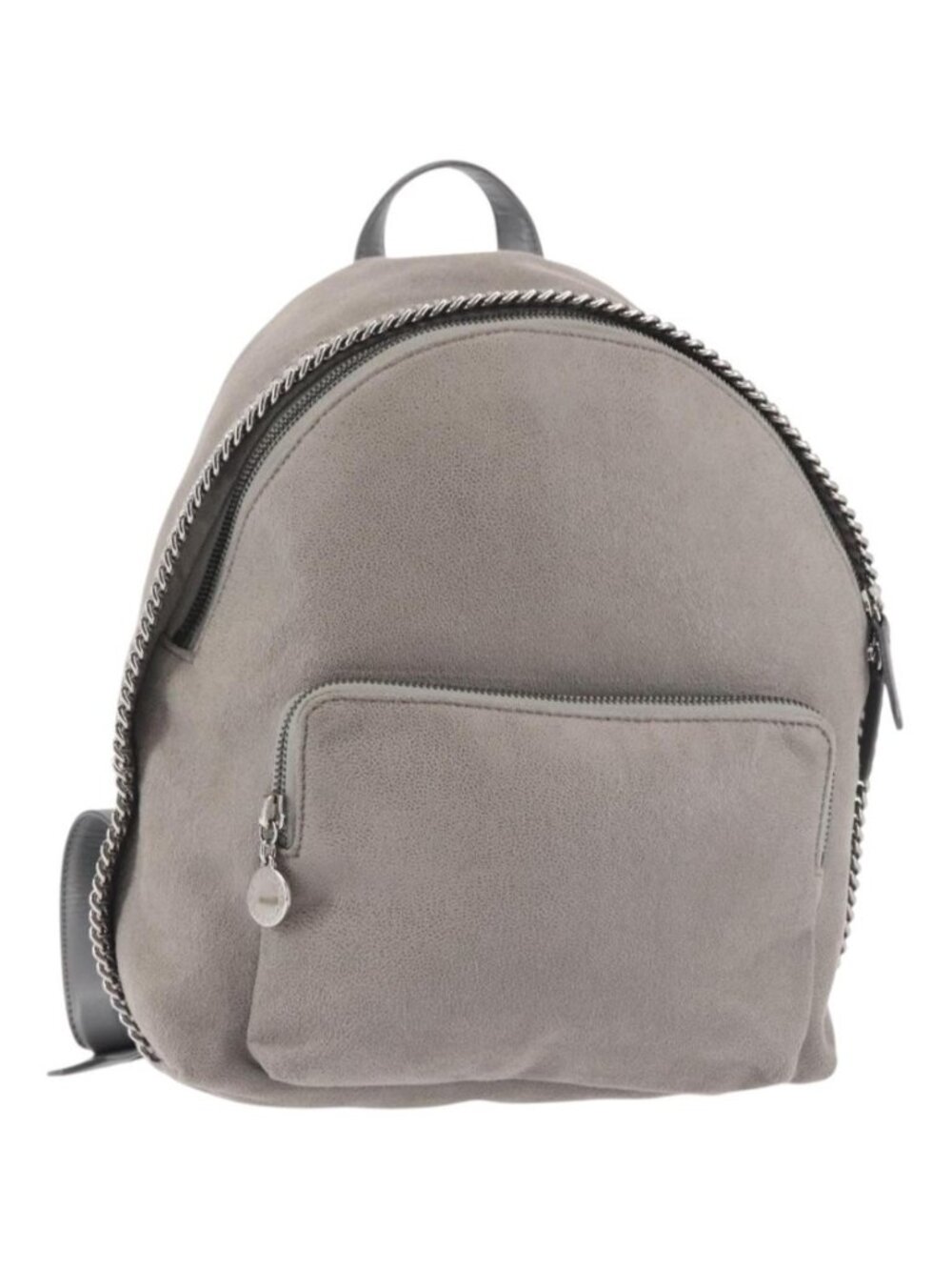 Stella MacCartney Falabella Chain Backpack Suede Gray Silver 410905